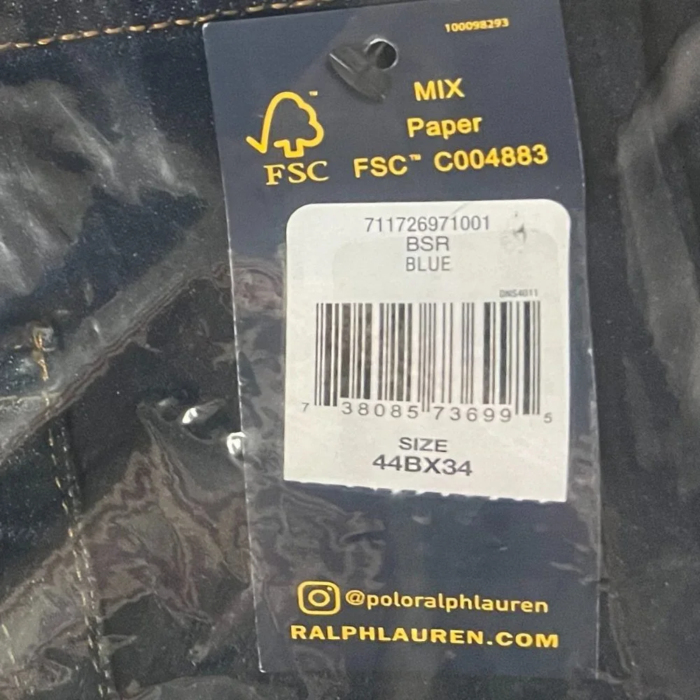 NWT! POLO RALPH LAUREN Men's Big & Tall Hampton Relaxed Straight Jeans Sz/44Bx34